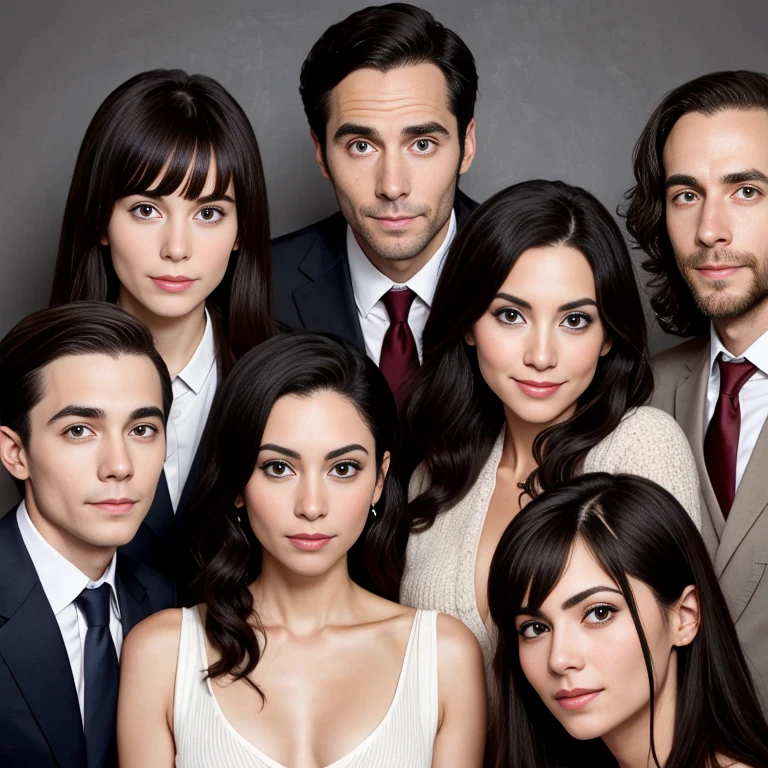 a perfect group of Asmonean jews . focus on the characters' faces