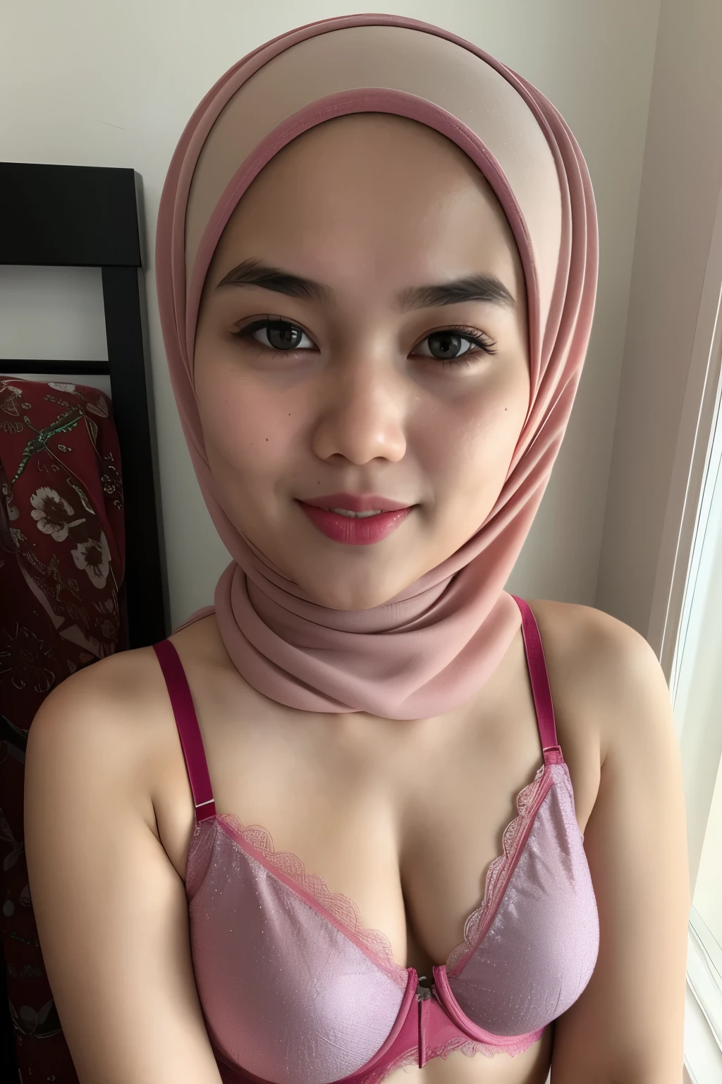 ((Open mouth)), Naked singlet (((HIJAB MALAY GIRL))), masutepiece, High quality, UHD 32K, Realistic face, Realistic skin feeling , A Japanese Lady, 8 years old, , Very cute and baby-like face, (((FLAT CHEST))), (MATRIX WORLD), ((look In front  at the camera and SADNESS)), ((())), (((CUTE GIRL))), ((RED LIPS)), ((LIGHT RAINBOW LINGERIE)), ((CHUBBY)), (undress, bra,