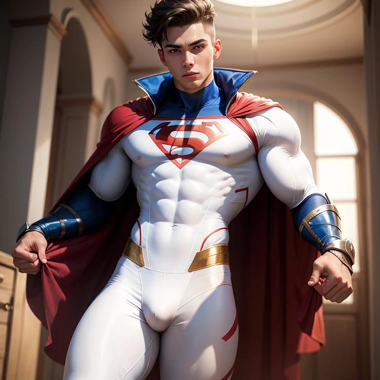 Young Man Superhero,white leggings