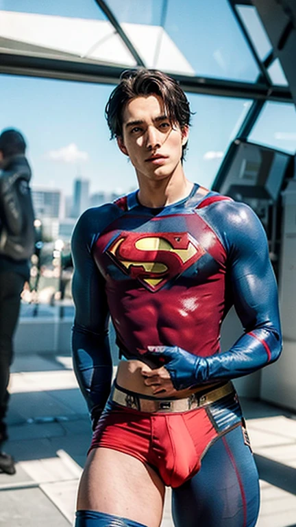 human body setting,man,Age 25,Superman tights,((((Convex crotch))))