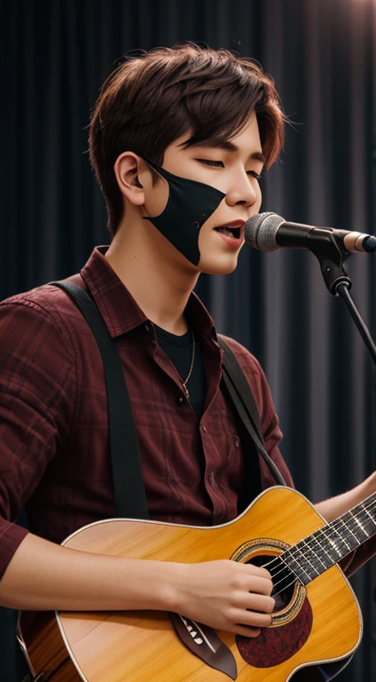 boywithuke,singer,realistic,mask,
