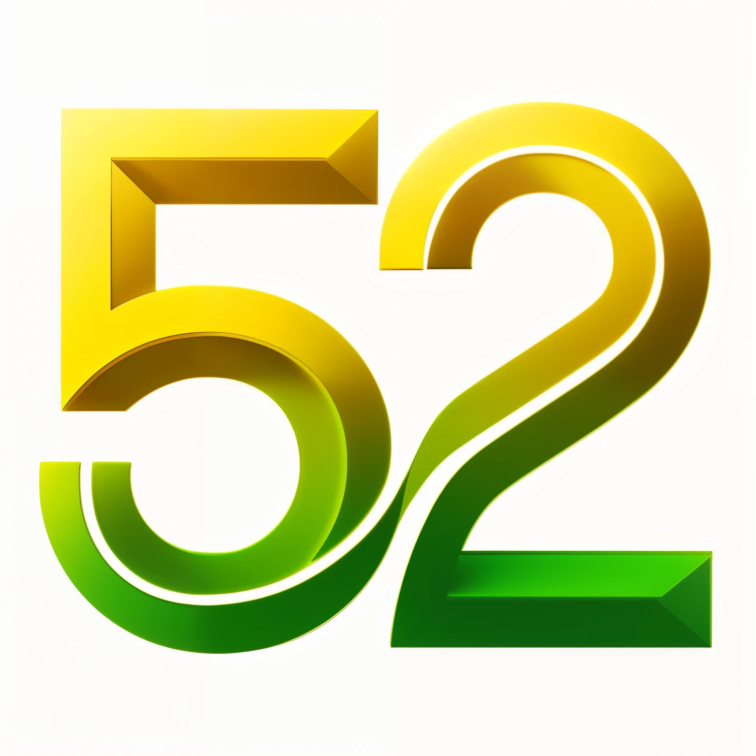 a close up of a number with a green and yellow design, 5d mk2, golden number, iso 125, 2 5 6 x 2 5 6 pixels, 2.35:1 ratio, ƒ5.6, image, 2 0 2 2 photo, by Matt Cavotta, 3 d logo, -h 512, 5 e