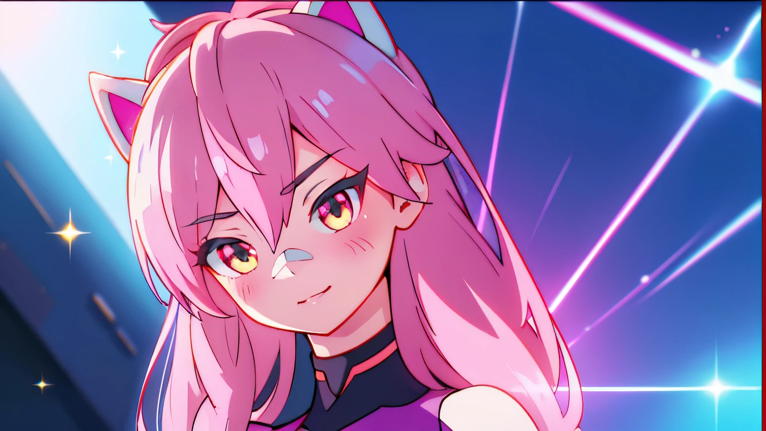 1girl, black hair, hair bobbles, wince, longeyelashes, solid circle eyes, fake animal ears, light smile, ear blush, cat ears, animal ears, long hair, pink hair, long hair, pink hair, pink hair, Surrealism, drop shadow, anaglyph, stereogram, tachi-e, pov, atmospheric perspective, anime style, chiaroscuro, depth of field, cinematic lighting, motion blur, chromatic aberration, sparkle, jpeg artifacts, blurry, glowing light, god rays, ray tracing, reflection light, backlighting, blending, chromatic aberration abuse, bloom, dithering, drop shadow, film grain, Fujicolor, image fill, motion lines, multiple monochrome, optical illusion, anaglyph, stereogram, speed lines, scanlines, vignetting, silhouette, anime style, anime style, anime style, 8k, super detail, ccurate, best quality, HD, 4K, best quality, high quality, super detail, high details, high details, high details, high details, high details, high details, high details, high details, best quality, best quality, best quality, best quality, high quality, high quality, high quality big  