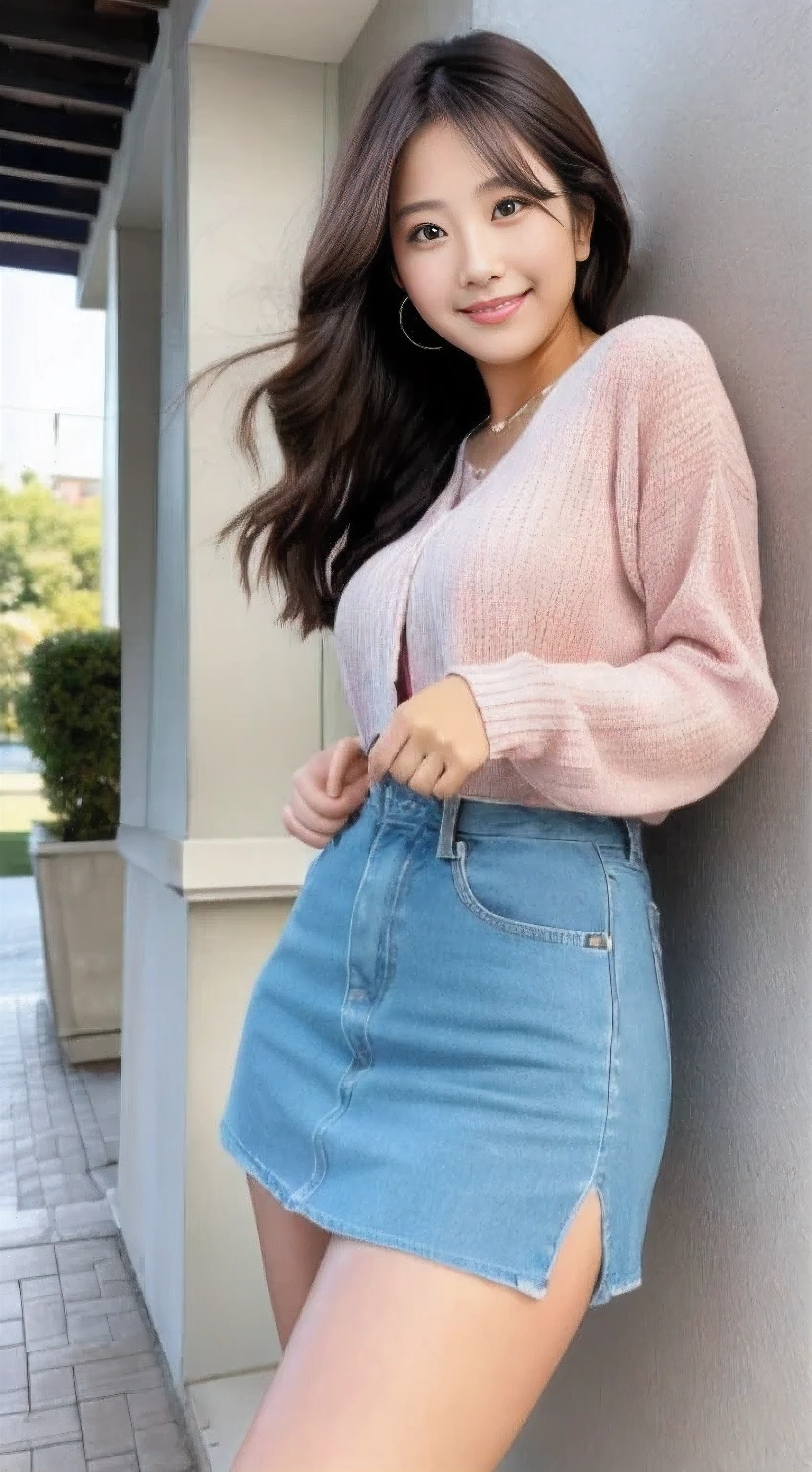 (RAW photo、best quality)、(genuine、photo-genuineistic:1.3)、best quality、masterpiece、very delicate and beautiful、Very detailed CG、unity、8K wallpaper、surprisingly okay、small detailasterpiece、best quality、very detailed eyes and face、detailed and beautiful eyes、facial light、pay attention to your audience、(best quality、8K、32k、masterpiece、UHD:1.2)、19 years old、cute japanese women pictures、fine double eyes、double eyelid、the most beautiful face in the world、hair、big breasts、Suit attire、Work style、Light pink blouse、too short black skirt、tight clothes、tight clothes、Intersection Background、sexy、pin high heels、camel toe、whole body、thick thighs、barefoot、