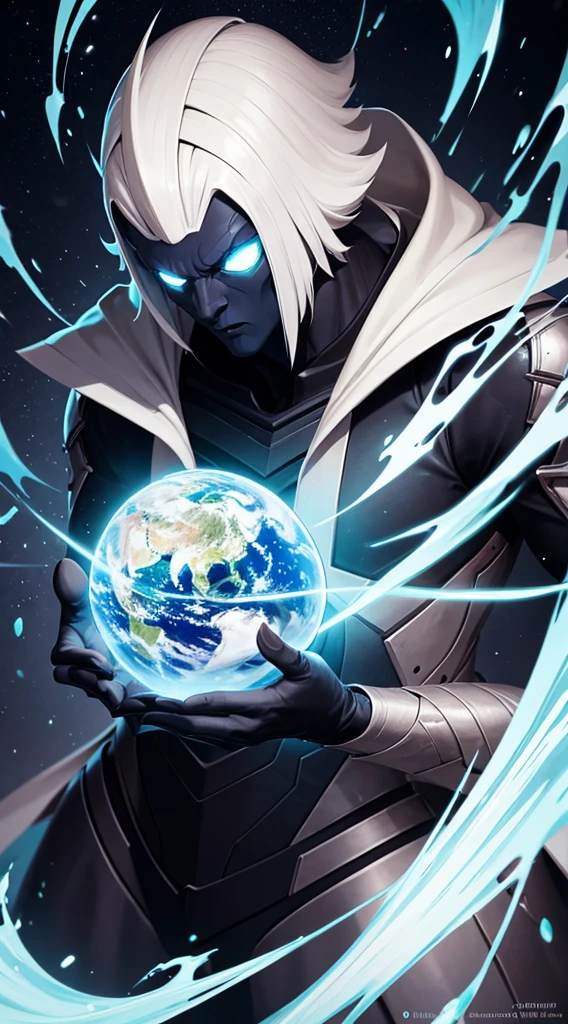 What if the earth element becomes an evil character, man, digital art style, best quality