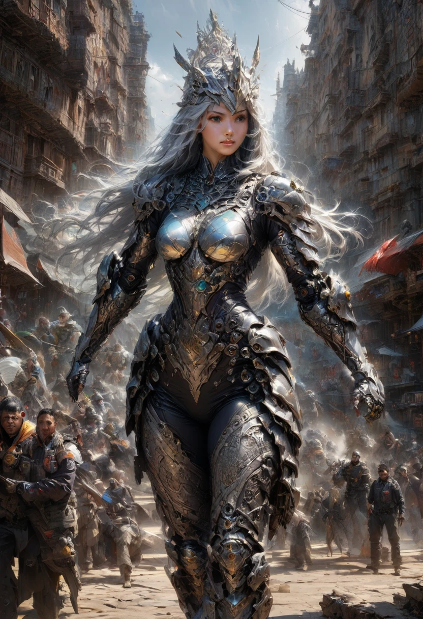 girl, action movie, realism, detailed background, best quality, masterpiece, very aesthetic, perfect composition, intricate details, ultra-detailed, Animagine
