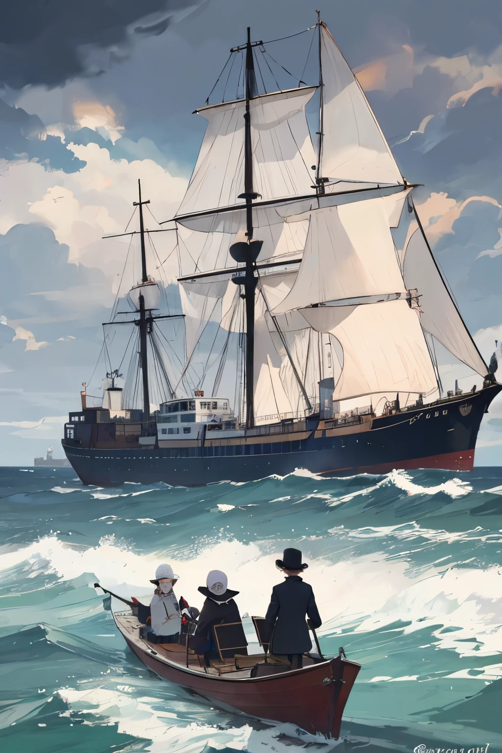 Edgar Allan Poe, junto a sus hermanos William Henry y Rosalie, se embarcan en el "SS Great Western" desde Boston hacia Liverpool, Inglaterra, en busca de su padre. El viaje en barco se presenta turbulento desde el inicio, with a storm that hits the boat.
