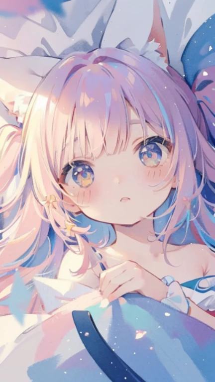 NSFW,(highest quality）、（masterpiece：1.2）、（colorful：0.9）、（color scattering）、（watercolor painting)、sharp focus、High resolution, (anime style:1.1), ((highest quality)), (Super detailed), (beautiful), alone,alice in wonderland、cute、Red ribbon on the head、masterpiece、best image quality、highest quality、alice in wonderlandのコスチューム、colorfulな長いパステルピンクの髪、twin tails、colorfulな目、(close up of face:1.2)