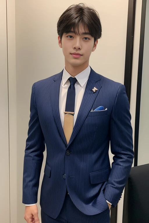 Fresh and handsome 20-year-old new employee、 (Super handsome guy in S-class suit)、 Japanese 20-year-old boy、 merchant、 ultra luxury suit、 striped suit、 office、 Stand up in a suitSyoung handsome man、 striped suit、 office、 Stand up in a suitSyoung handsome man、 striped suit、 (High-detail photos from CG Unity 8K)、 (a very detailedSThe handsome guy in the class)、 (The photos are real)、 ((top quality))、 Super detailed、 (masterpiece)、 Ultra high quality、 High、 gentleman、、 (masterpiece)、 Ultra high quality、 High、 gentleman、very beautiful hair、 short hair、 bright photos、 As handsome as a model、 As handsome as an idol、 luxury watches、