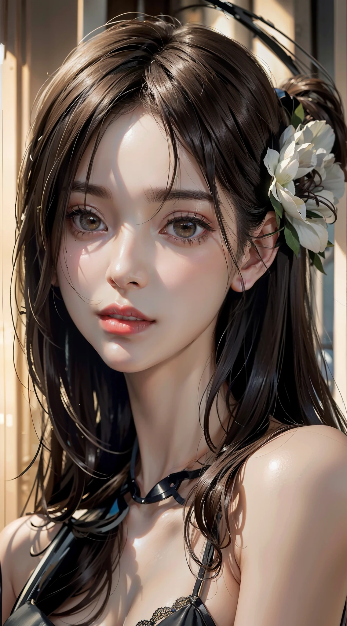 (Representative works: 1.3), (8K, realistic, RAW photo, best image quality: 1.4), (30 year old mature woman),small face, beautiful face, (realistic face),no makeup、natural makeup、light makeup、 (Dark brown, short hair: 1.3), beautiful hairstyle, realistic eyes, detailed and beautiful eyes, (realistic肌), beautiful skin, (sweater),、Bust A cup、 confused, charm, 超High resolution, Super realistic, High resolution, golden ratio, ff tifa、gray background、