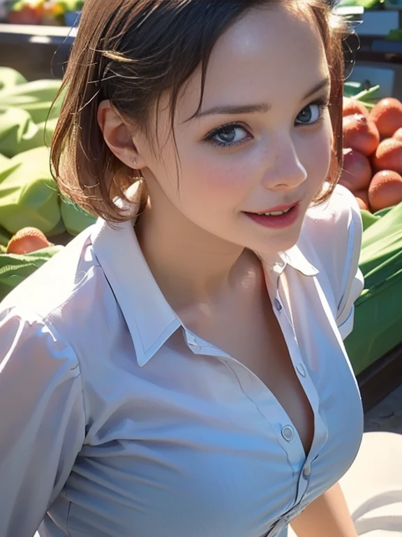 18 year old Emma Watson, (((naked))), ((standing in a busy farmer's market)), shy, (worried), hiding, ((face blushing)), (((hands between legs))), (minimal jewelry), choker, ((embarrassed pose))