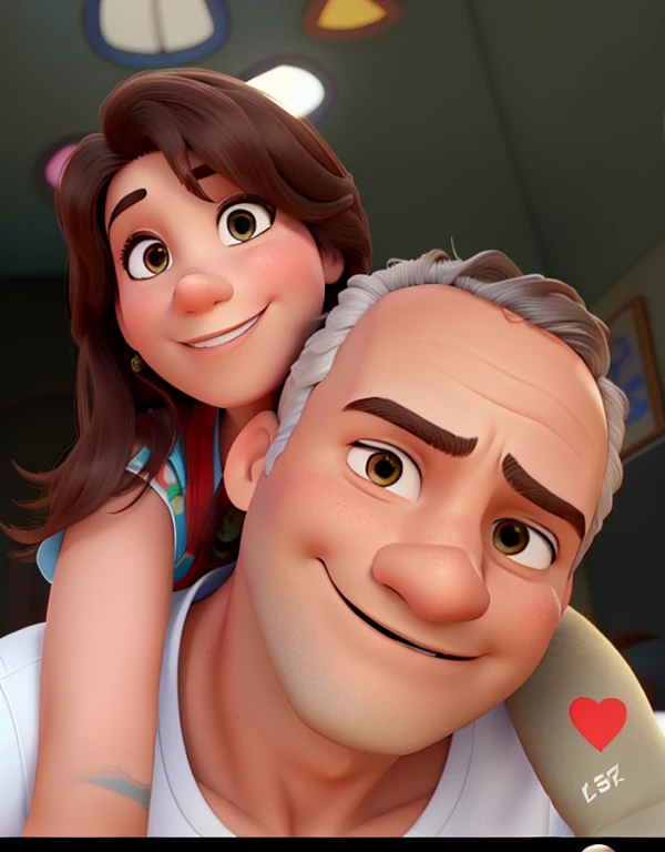 Um homem, um , no estilo Disney pixar, alta qualidade, melhor qualidade