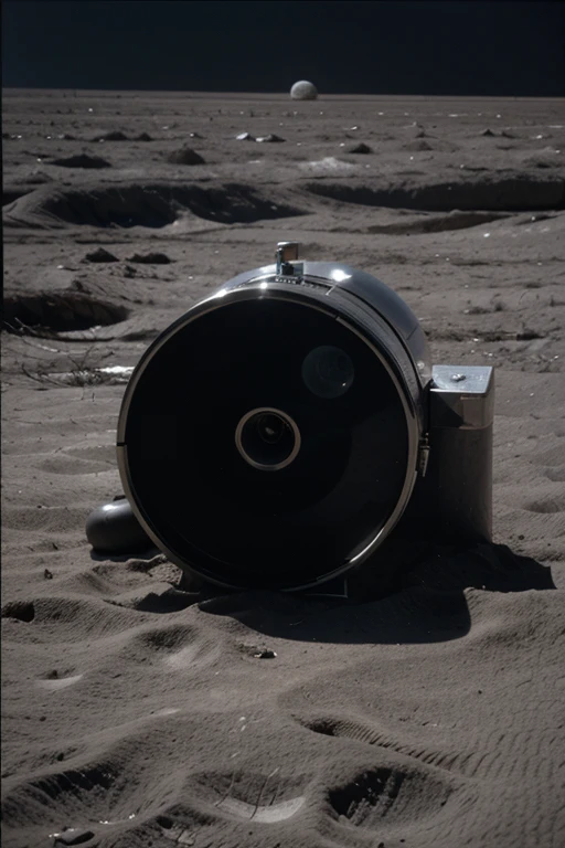 Stetoscope on the moon with the earth in the background. Fin d'etudes de medecine.