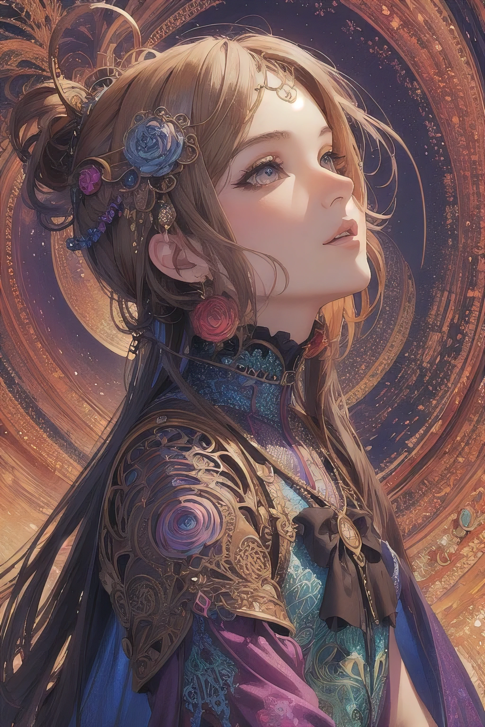 (masterpiece, top quality, best quality, official art, beautiful and aesthetic:1.2), (1girl), extreme detailed,(fractal art:1.3),colorful,highest detailed