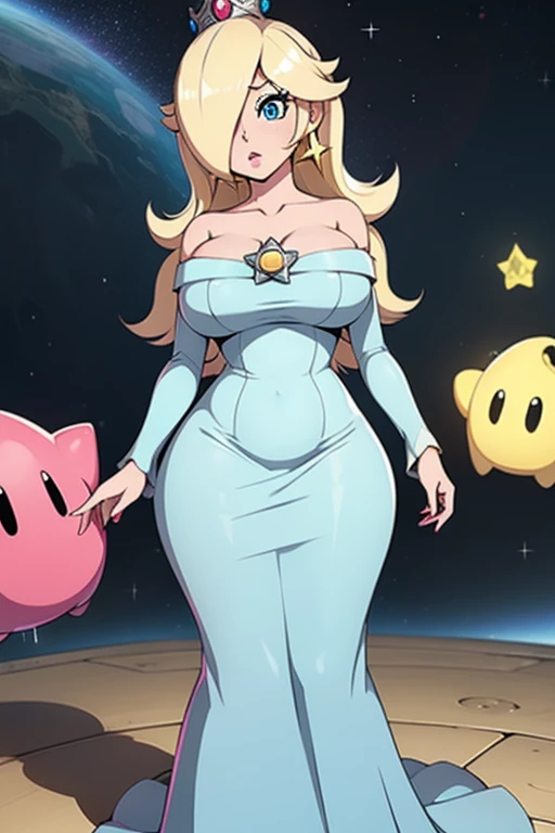 Princess Peach, ninomae tentacles, gigantic muscular body, gigantic breasts, 4 arms, full body.