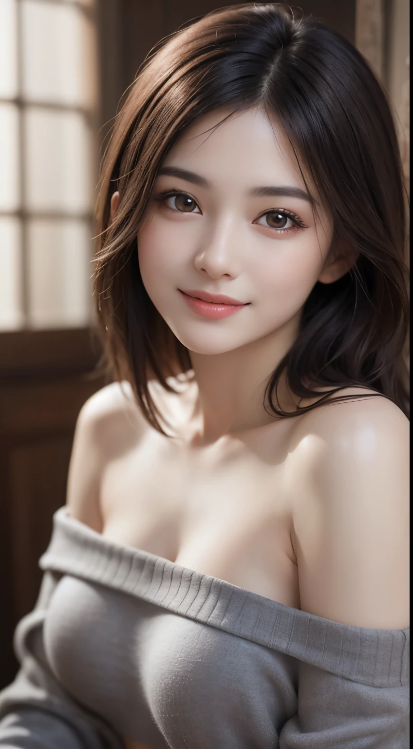 1woman, (Ultra realistic, high res), (highly detailed eyes, highly detailed hair, highly detailed face, highly detailed plump lips), (off shoulder with open breasts), breasts, upper body, caute smile, (best quality:1.4), Raw photo, (realistic, photo-realistic:1.37), professional photography, cinematic light, (fine face: 1.2),1woman, (Ultra realistic, high res), (highly detailed eyes, highly detailed hair, highly detailed face, highly detailed plump lips), (off shoulder with open breasts), breasts, upper body, caute smile, (best quality:1.4), Raw photo, (realistic, photo-realistic:1.37), professional photography, cinematic light, (fine face: 1.2),