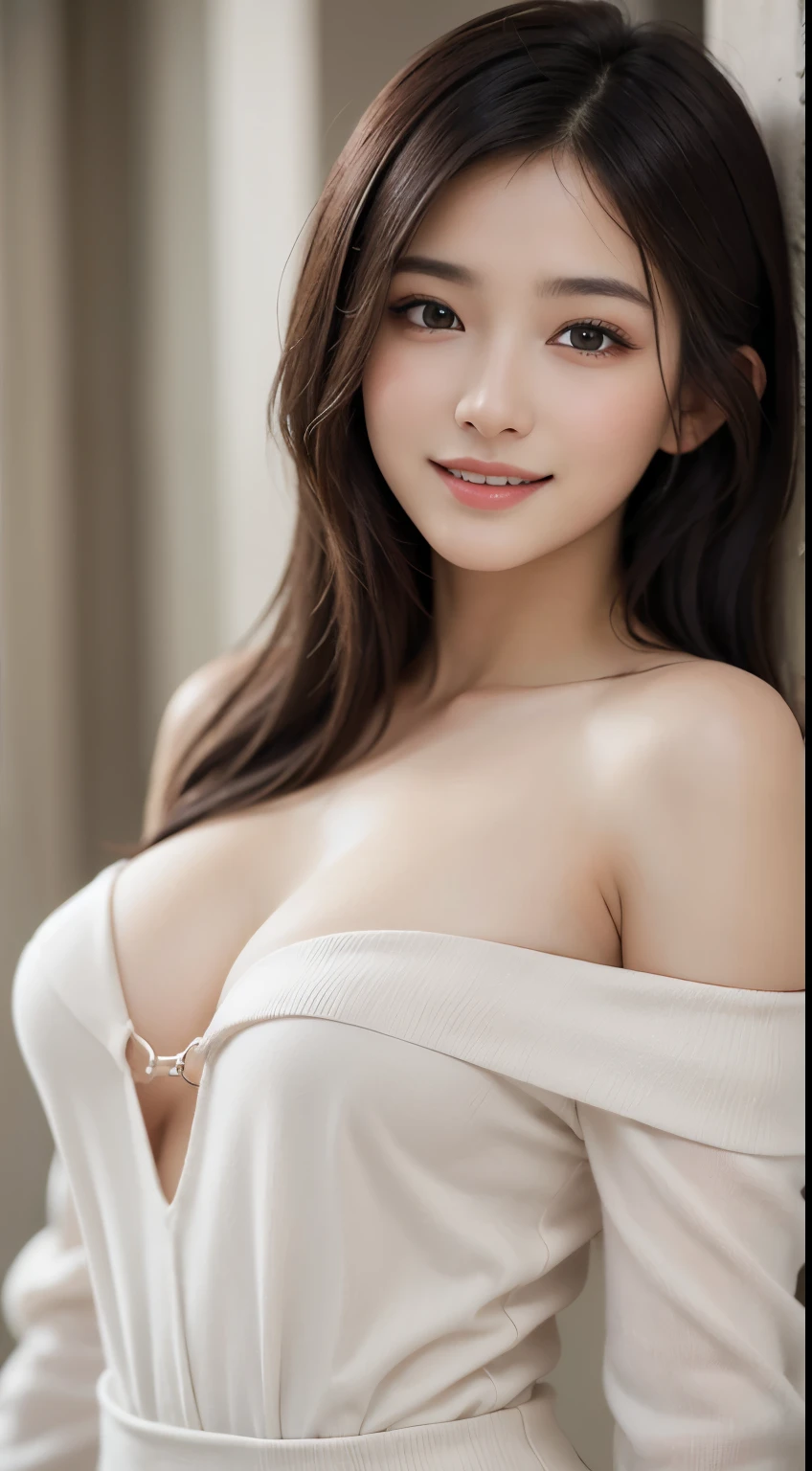 1woman, (ultra realistic, high resolution), (high definition eyes, high definition hair, high definition face, high definition plump lips), (open chest off shoulder), super large bust, full body, affectionate smile, (best quality: 1.4), raw photo, (realistic, photographic quality: 1.37), professional photographer, cinema-like light, Beautiful landscape, (Detail: 1. 2),1 Woman, (Ultra Realistic, High Resolution), (Detailed eyes, Detailed hair, Detailed face, Detailed full lips), (Off-shoulder with open chest), Bust, Upper body, Lovely smile, (Top Quality: 1.4), Raw photo, (realistic, photoshopped:1.37), professional photographer, light like in a movie, (fine:1.2),