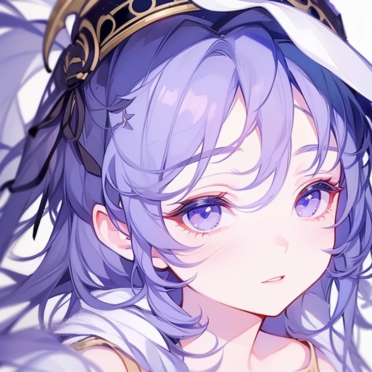 purple hair, rose eyes, short hair, white background, smoll stature, small butt, chibi, flat cheast, flat tits. medium thighs, pantyhouse, bandaged legs, small breasts, 1 girl, one girl, small stomach, curvy waist, round butt, small belly, clear skin, 1 girl, cute girl, smoll tits, curvy waist, good butt, one girl, view from front, wedding dress, 1 girl, white dress, 1 girl, show pussy look at viewer, (panty pulling), white flowers on the head, (kissing the viewer), (kissing)