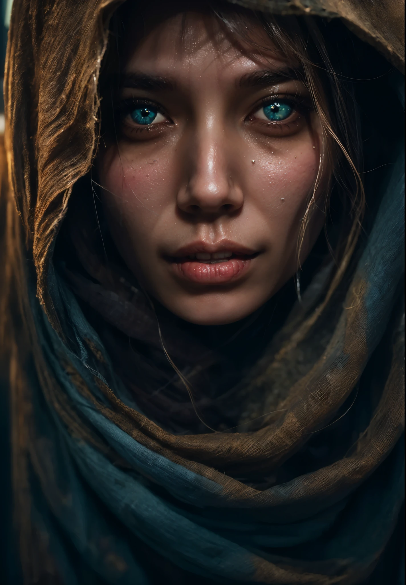 Beautiful asian girl with teal blue eyes, no teeth showing, red lips, Her eyes shone like dreamy stars, glowing eyes, beautiful and detailed eyes, RAW photo,(high detailed skin:1), (realistic, photo-realistic:1.40), ultra high resolution, professional lighting , 8k uhd, dslr , high quality, film grain, Fujifilm XT3, RAW photo,, RAW photo,(high detailed skin:1), (realistic, photo-realistic:1.40), ultra high resolution, professional lighting , 8k uhd, dslr , high quality, film grain, Fujifilm XT3, RAW photo,