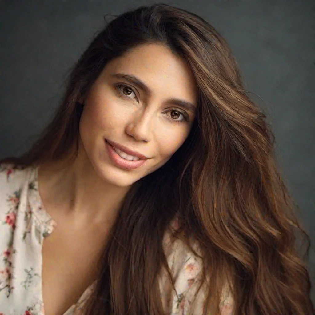 priority-enhancement:face-focused_high-quality, photo of an attractive brunet woman with long hair, looking at the camera, portrait photography, in the style of studio lighting, shot on Hasselblad 500 C/M --ar 73:128 --stylize 750