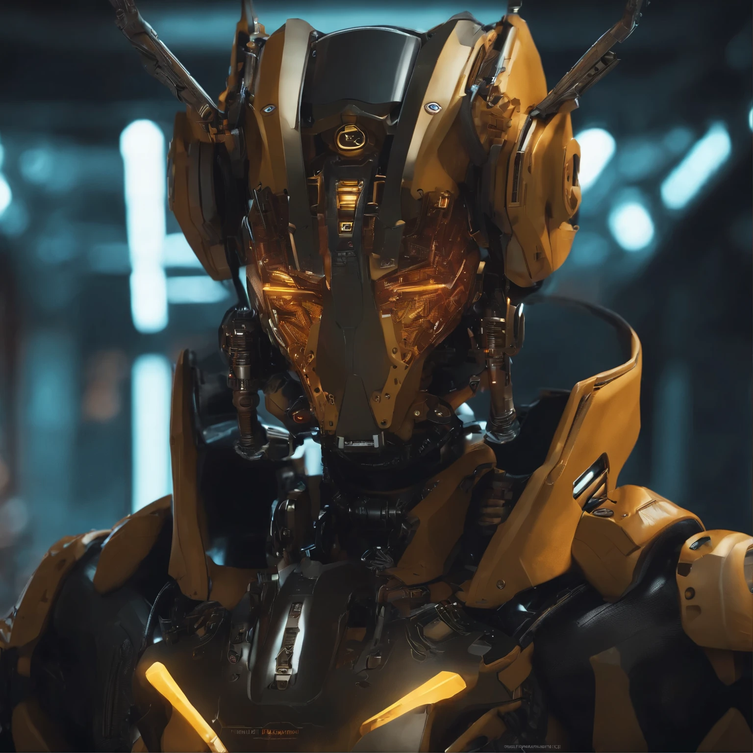 cyber punk perssonage，male people，quadratic element，mechs，Detail portrayal，facial，With a knife，mechanical leg