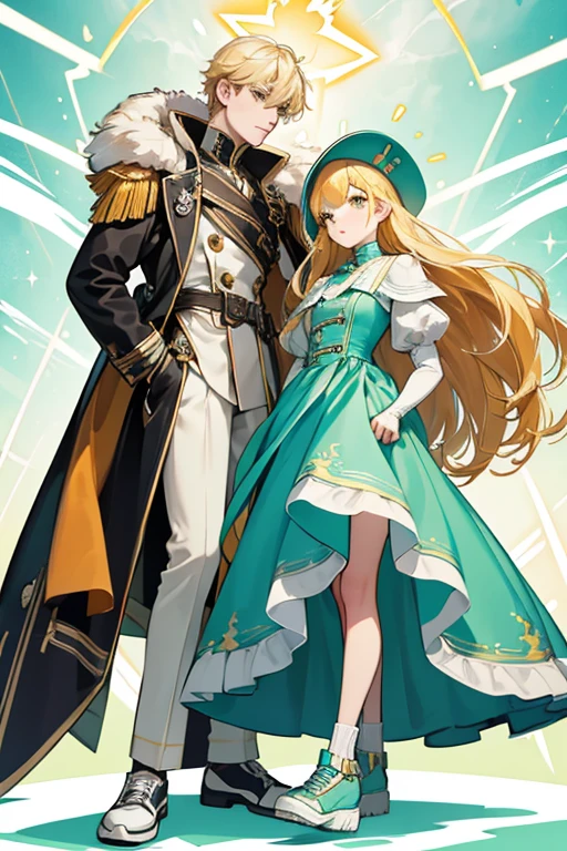 Bronwyn has yellow-orange fur. Her long hair is a light blonde color, and it conceals her right eye.
In "Wheels," Bronwyn dresses in a long blue-green dress with a white collar and buttons that reaches down to her knees. The dress has a lightning bolt motif on the front (likely a reference to her lightning powers). She also wears a skull shaped helmet, and white knee and elbow pads. For footwear, Bronwyn wears light green ankle length sneakers with white socks. Her shoes have white straps (one on each shoe) as fasteners. SPARKLE; GLITTER