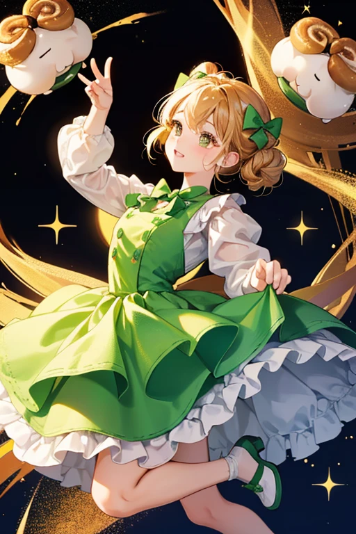 photo realistic, (masterpiece,best quality:1.4),(8k,raw photo,photo realistic:1.2),Not Safe for Work, detailed skin,detailed face,1girl,princess,Alice in Wonderland,cute face, super resolution,retro realistic details Illustration,,{{{elaborate,intricately,fantastic,delicately,tremendous,meticulous,minute,incredibly,obsessed,artisan's,subtle,virtuoso,skillful,vibrant, vivid, complex}}}, clearly focus edge, fresh natural gradation, best quality, amazing quality, very aesthetic, absurdres, pubisure, ((yellow, checkered, frilled, yellow layered, yellow mini skirt, overskirt)), ((White ruffle apron)), ((shiny wavy hair)), diadems, ankle boots, up-skirt, doress, (((jumping))), feet up, (yellow frilled shirt), yellow gothic dresses, shairband, shortsleeves, the bow hair, happy, ;p, medium bob, (blonde hair), ((wavy hair)), shimmering eyes, Blue eyes, ((yellow shairband)), (((White frilled Panties))), (((skirt-lift))), a smile, red blush, yellow Doress, Alice (Alice in Wonderland), (((cape))), White frilled legwear, ((yellow the Bow)), Puffy Sleeves, Bangss, shortsleeves, ((yellow bow ribbon)), long hair, (White frilled apron), (((tiara))), (((Holding a cute magic wand))). White frilled legwear, frilld, yellow gothic dresses,: q, ((Heart necklace)), ((ring)), masterpiece, top-quality, not safe for work, , child, 14 yo, braided bangs, arm garter, baby face ,twinkle in the eye, flat chest, yumekawa,yumekawaii,pastel color, imagination, ((soap bubbles)), heart background, (water-color), ((Multicolored lights)), (Design sheet:1.3), (multi-angle and detailed view:1.3),