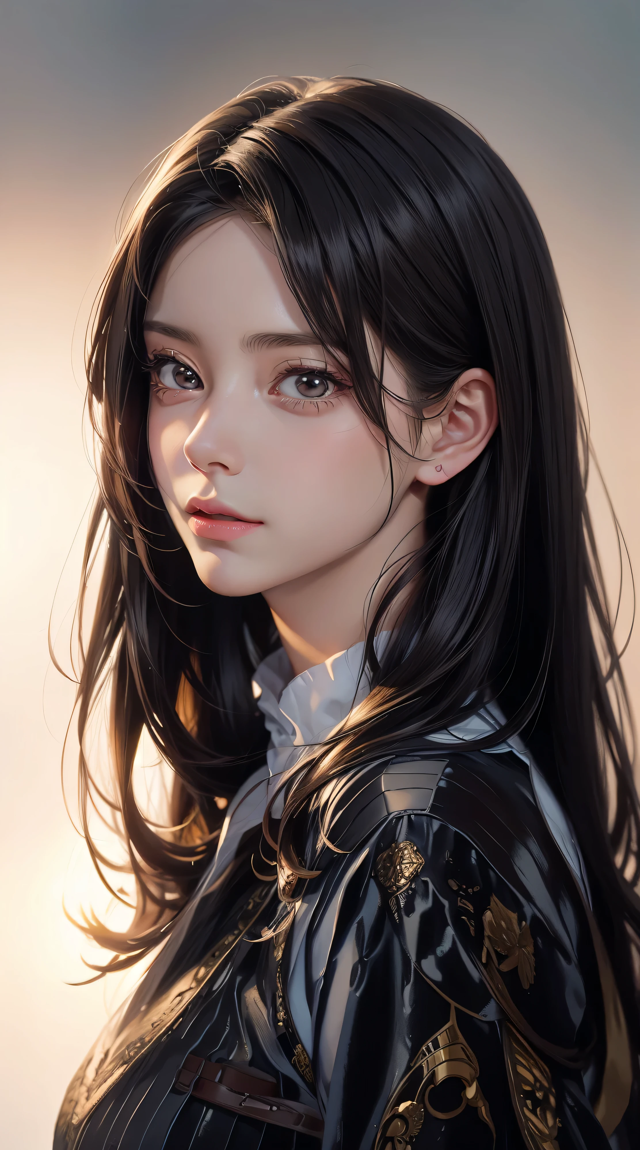 Anime girl in a yellow ribbon and white shirt, Smooth anime CG art, beautiful anime portrait, Detailed portrait of anime girl, portrait anime girl, realistic anime art style, stunning anime face portraits, cute realistic portrait, cute anime girl portrait, Created at Anime Artist Studio, digital anime illustration, realistic young anime girl, anime girl portrait, anime girl portrait