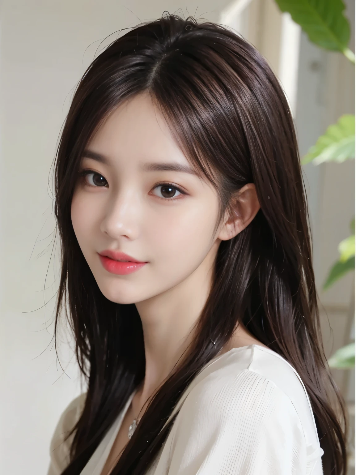 masterpiece、The highest image quality、hightquality、Beautuful Women、japanes、Popular Korean Makeup、detaileds、Swollen eyes、A detailed eye、Detailed skin、Beautiful skins、超A high resolution、(Reality:1.4)、very extremely beautiful、Slightly younger face、Beautiful skins、thin、(A hyper-realistic)、(illustratio)、(hight resolution)、(8K)、(ighly detailed)(The best illustrations)、(beautifully detailed eyes)、(ultra-detailliert)、(wall-paper)、(Detailed face)、looking at the viewers、fine detailed、 A detailed face、pureerosfaceace_v1、a smile、Looking straight ahead、Looking straight ahead、angle from waist up、photos realistic、Bright lighting、profetional lighting、A dark-haired(Some greenery)、length hair、Dark ruins、Big Red Moon、Gorgeous red and black dress、a matural female、long stylish bangs、Laughing、
