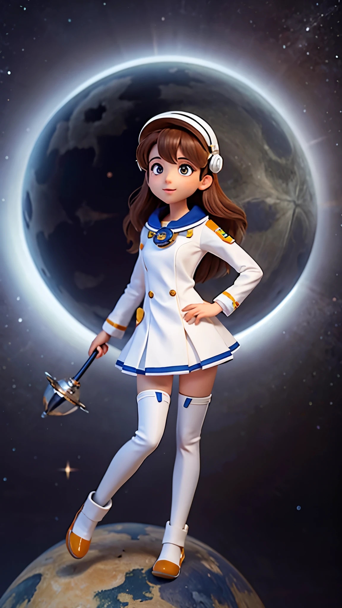 Gere uma capa para um e-book sobre os astronauta Astro e Luna