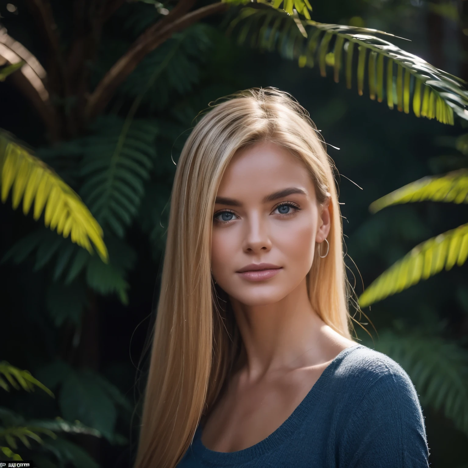 Hyperrealistic action scene., in which a beautiful 40-year-old blonde carefully studies the flora and fauna of Altai "Adds extremely precise details to plants., animales, And the girl&#39;s surprised expression.&#39;la cara, 8K, cinematic light, foto realista, renderizado de octanaje, centrado, obra maestra, 35mm,