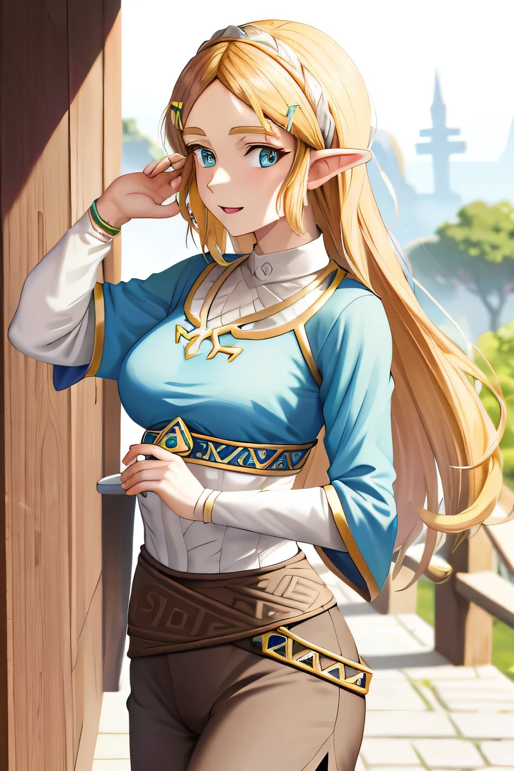 Zelda, Adult Woman, Highly Detailed Anime Style