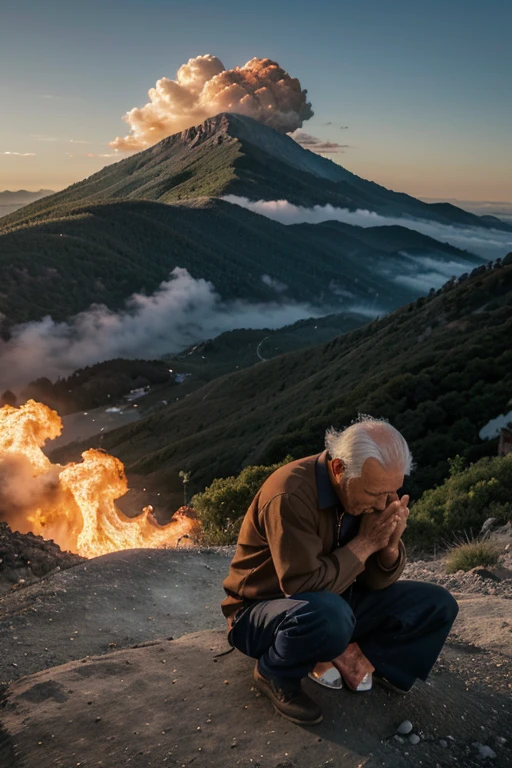 96 / 5.000
Resultados de tradução
Resultado da tradução
portrait of an elderly man praying on top of a mountain, a sky with clouds and a cloud of fire