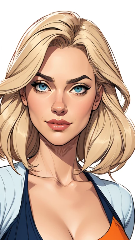 estilo de desenho animado:1.2), Yvonne Strahovski mulher Imagem de desenho animado de uma mulher , roupas sensuais , garota super fofa, authoritarian would be facial expressioncartoon style illustration, estilo de arte dos desenhos animados, estilo de arte dos desenhos animados, digital illustration style, design de personagens altamente detalhado, arte digital detalhada fofa, City fan art, design de personagem retrato, beautiful digital illustration, retrato de alta qualidade, arte em quadrinhos, retrato do design do personagem, white background Buso without clothes and medium breasts, beautiful and symmetrical body curves