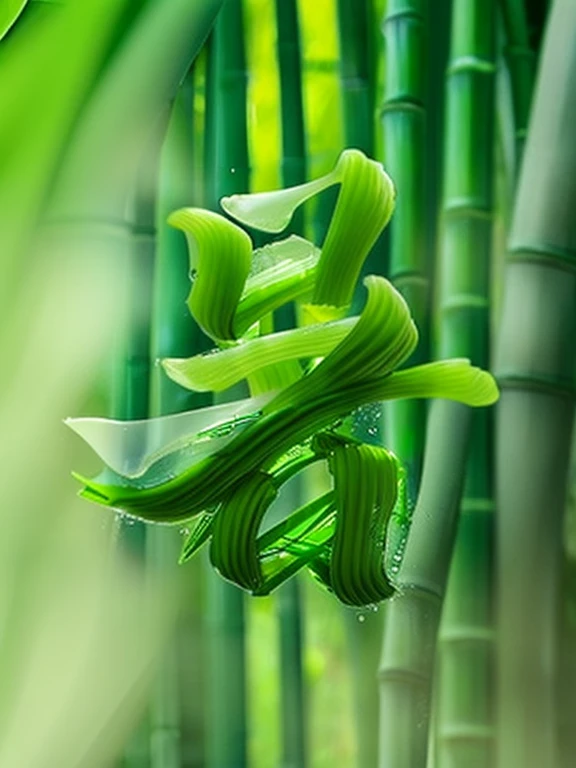 bamboo，Bamboo leaves，stream，cup，chess，Stone，water droplets，water droplets，detail，Rich