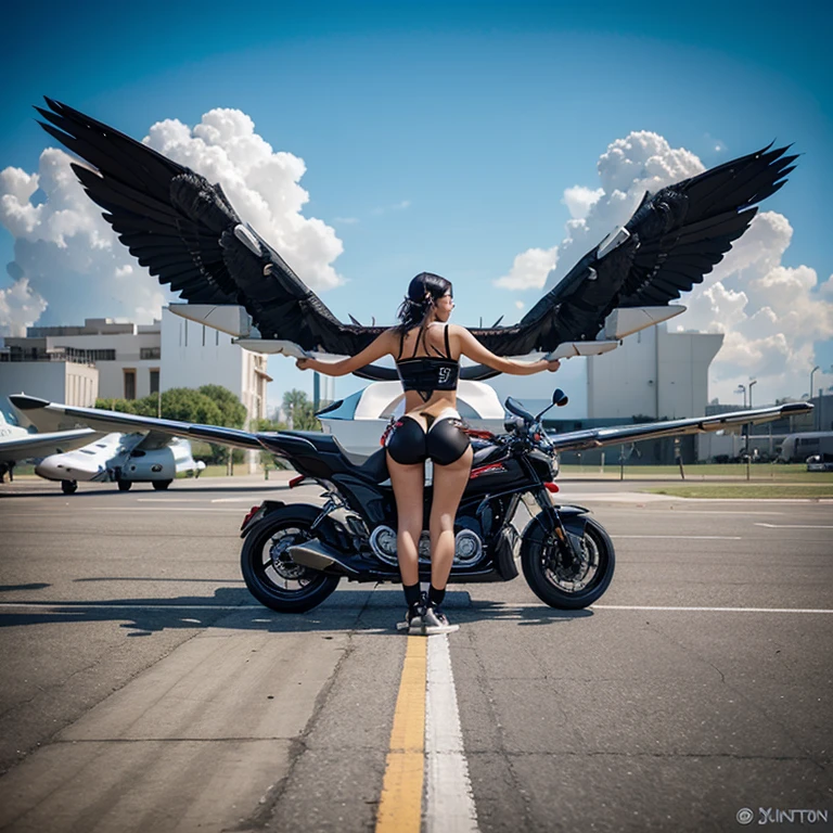 A biblical archangel, of the Christian religion, as christianity dictates, in front position, on a white background looking towards me spreading its 4 wings, erect and facing me, with clothes similar to those of Jesus Christ, with clothing similar to those worn in the era of Jesus 