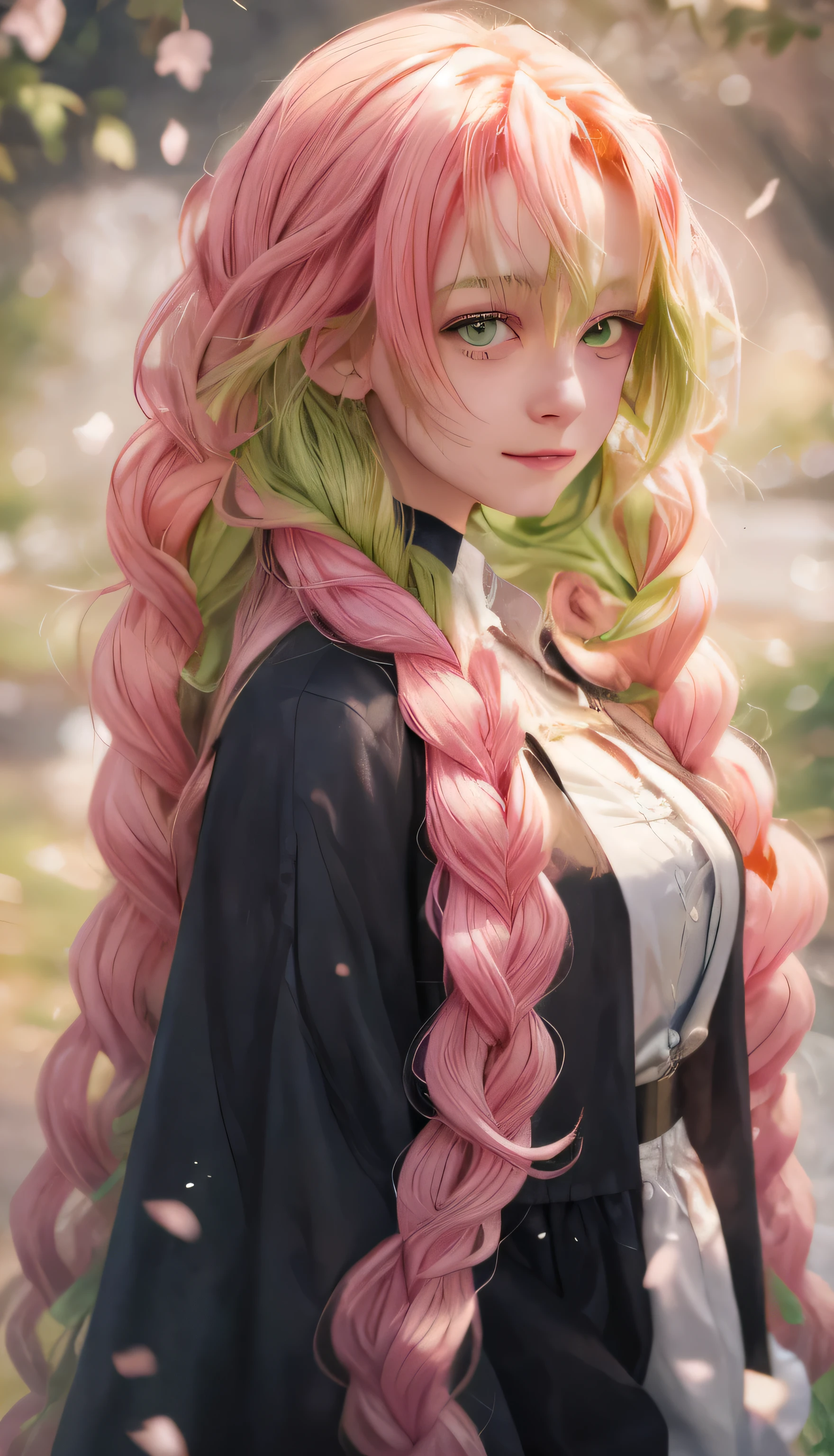 Green eyes, close-up of a person with long pink hair and green scarf, beautiful anime portrait, detailed digital anime art, anime girl with long hair, anime style portrait, detailed portrait of anime girl, beautiful anime art style, detailed anime character art, clean detailed anime art, high quality anime art style, anime girl portrait, beautiful anime girl, cute anime girl portrait