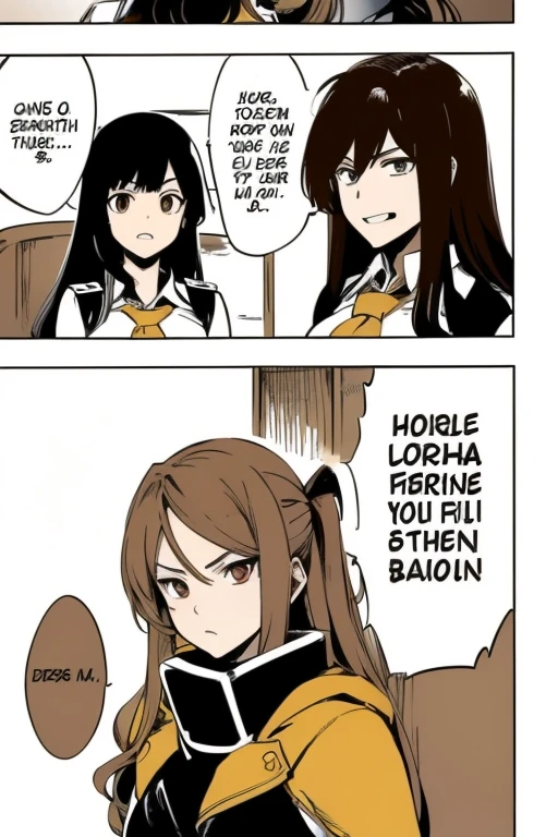 Estilo: Boku no hero
Color de ojos:dorado
Cabello:Long Wavy Brown Brown with Bangs Young Woman Fighting