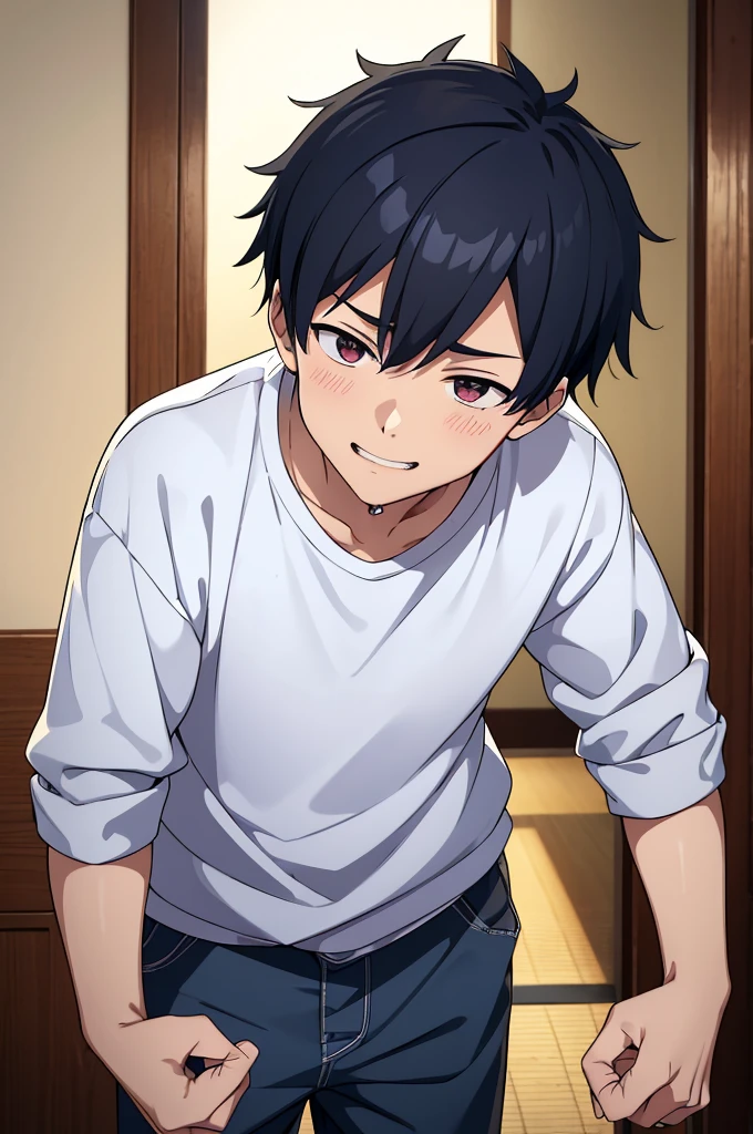(creation:1.4),(highest quality),(4k,8k),dust,moe、student、slender body、Young Man、detailed男子、(cool:1.4)、(cool:1.4)、(Active boys、bright smile、bright personality、Protagonist Boy、male protagonist、strong mental strength、mental strength、Rebellious period、spiky boy)、(全国高校生マスターコンテスト入賞者の兄はcool男子高校生)、( 少年anime、 anime、 animeーション、 animeキャラ)、blush、open mouth、With two people、Both of them、My brother was toy raped by a shota multiple times、(Brother and Shota)、Shota transforms my brother into a female、Brother feels injustice、Unwilling Brother、My brother is Shota&#39;s property、My brother is addicted to shota、My brother was pregnant with Shota&#39;s .、男子detailed、detailed、 Punctuality
