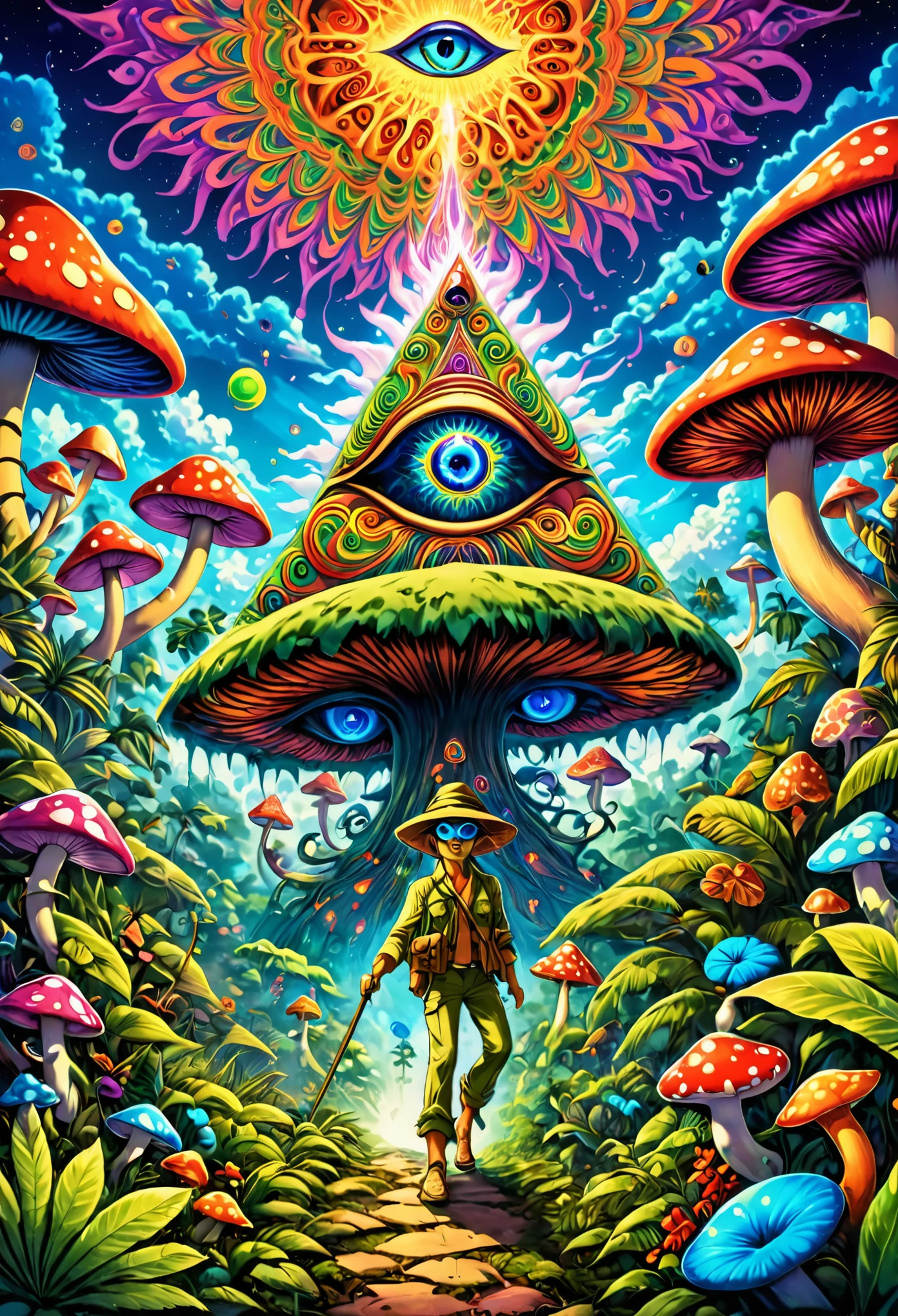 psychedelic，mystery，LSD，Third Eye Psychedelic Trance，music，mushroom，jungle