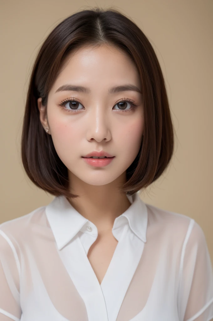 (highest quality、8K、32k、masterpiece、UHD:1.2)、photo of cute japanese woman、1 girl、(dark brown medium short hair)、Put out a huge tit、double eyelid、Take off your white nurse uniform、little white nurse (cap) 、White sheer underwear、full body、Showing off her sexy big ass、Crotch cleft