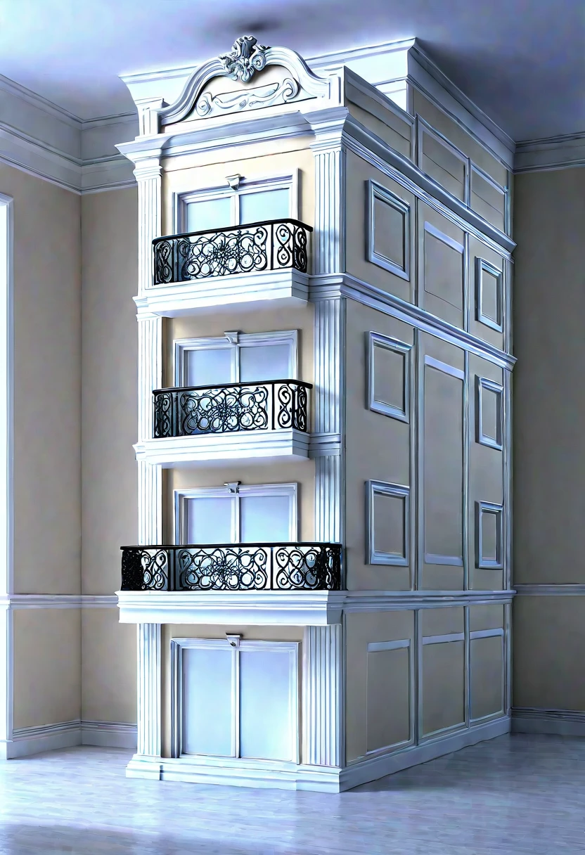 ((masterpiece,best quality,highres,sharp forcus)) (((detail forcus))) , (house in style of neoclassic) Clarify the details of moldings, decorative patterns, and ((((exteriors))))