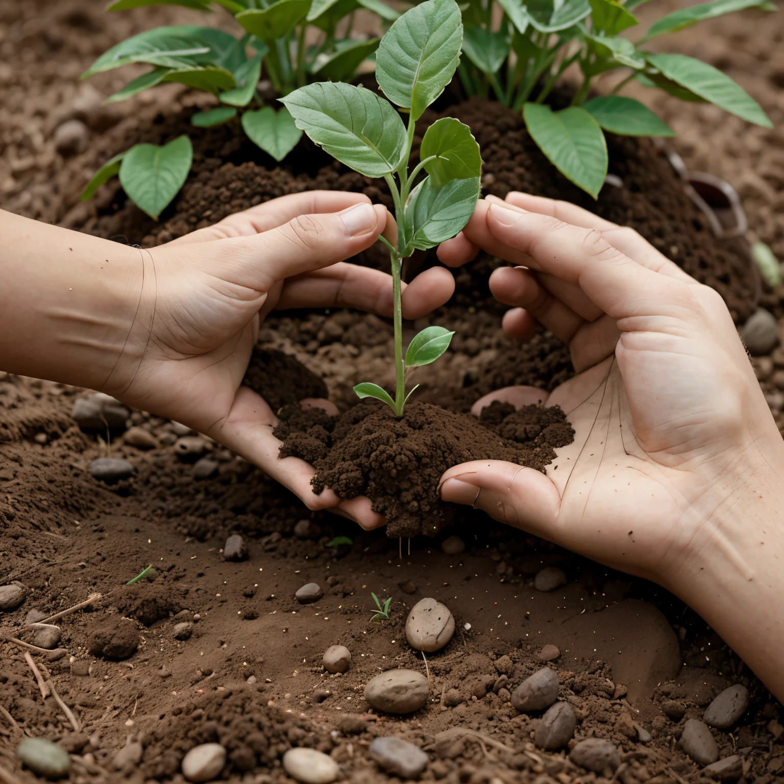 someone holds a small plant in his hands on the ground, Permacultura, gardening, acariciando suavemente la tierra, Nitrogen-rich soil, sosteniendo la tierra, sosteniendo tierra en miniatura en las manos, sprouting, manos que intercambian semillas, contraventana, Sostenibilidad, sosteniendo una tierra en miniatura, pixabay, pexels, madre Tierra, frantically pulling weeds