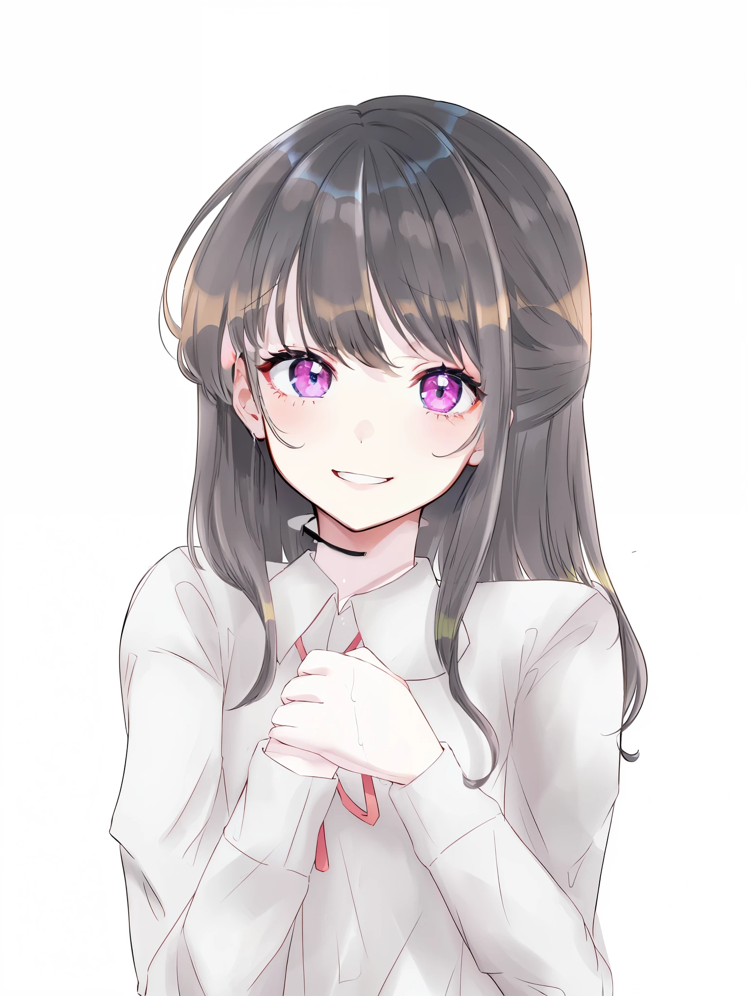 Eye color is deep pink