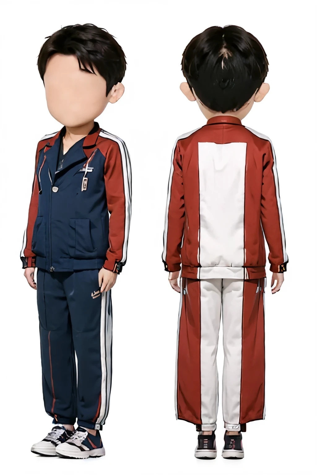 A standing man,Wearing a Taoist robe,Spread your hands out to the sides,White background,Q version characters