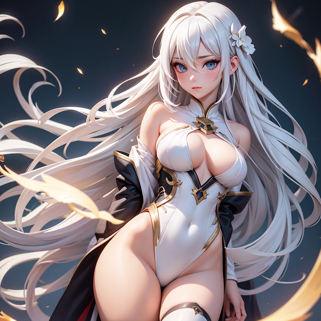 a white hair、Close-up of woman wearing white mask, beautiful figure painting, guweiz, guweiz style artwork, White-haired God, author：Yang Jie, Epic and beautiful character art, Stunning character art, author：Fan Qi, by Wuzhun Shifan, guweiz on pixiv artstation