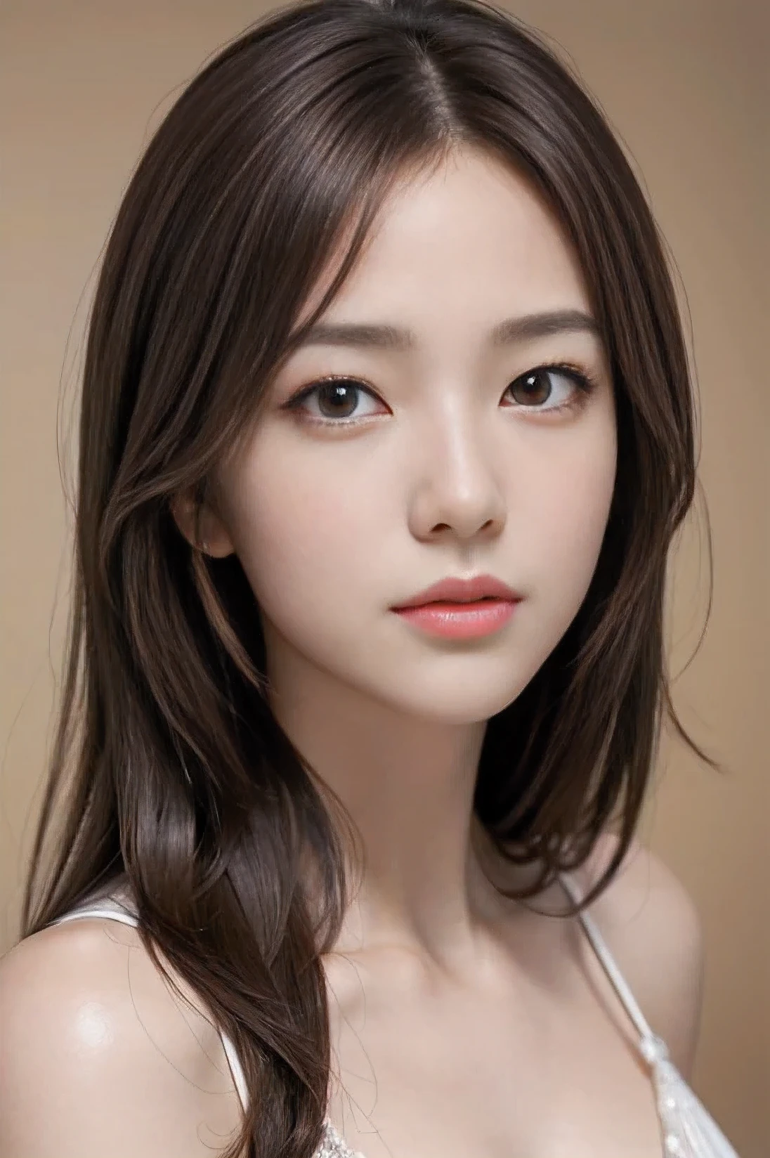 (High resolution:1.3), (8K, Photoreal, RAW photo, best image quality: 1.4), Japanese, (1 girl), beautiful face, (lifelike face), (brown hair、medium hair:1.3), beautiful hairstyle, realistic eyes, beautiful and delicate eyes, (real looking skin), beautiful skin, attractive, 超A high resolution, surreal, high detail, golden ratio,looking at the cameraman、