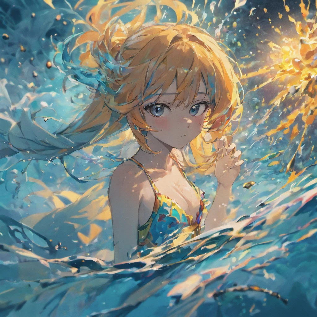 glasses　woman　water