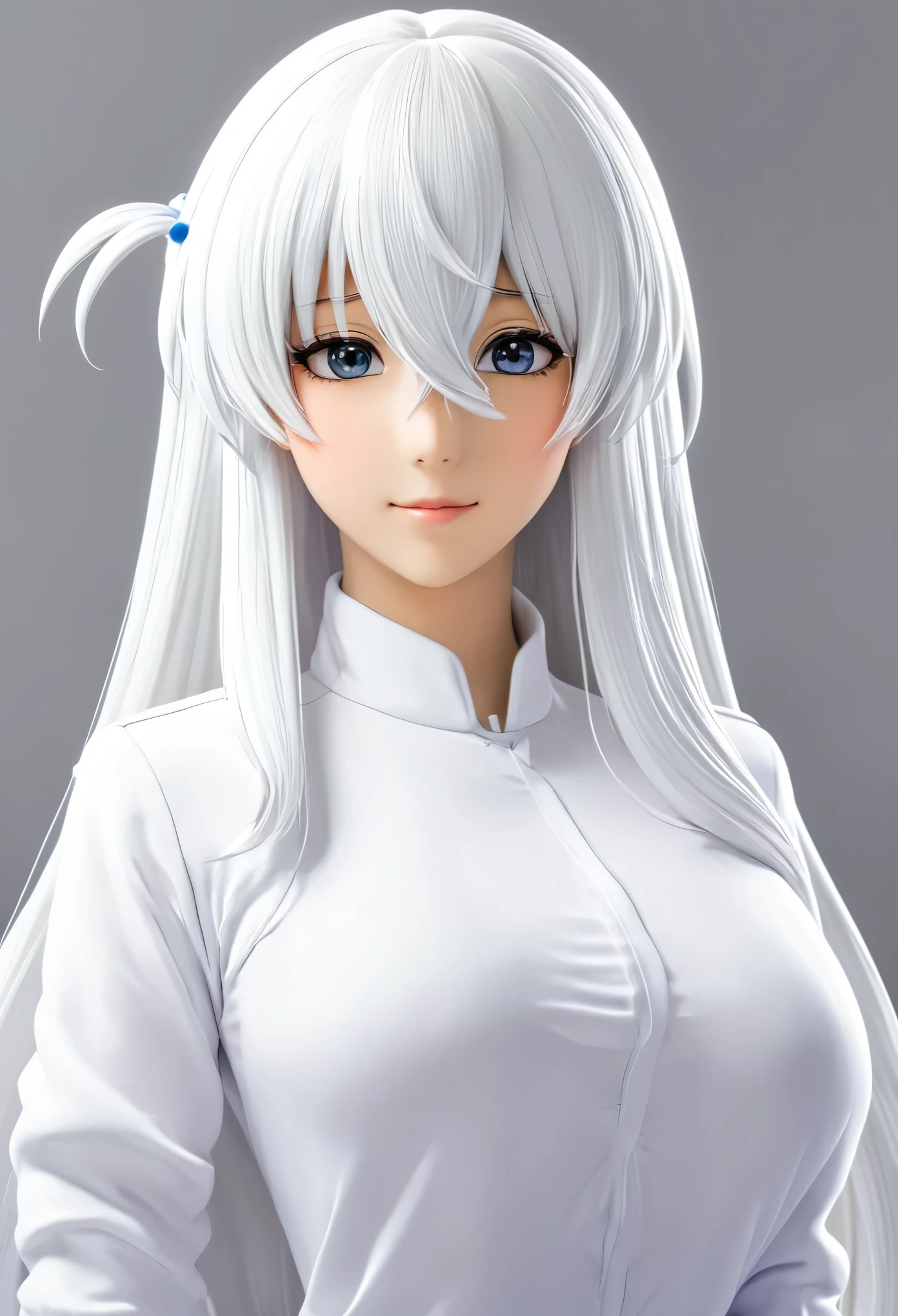 Personagem de anime com cabelo branco 