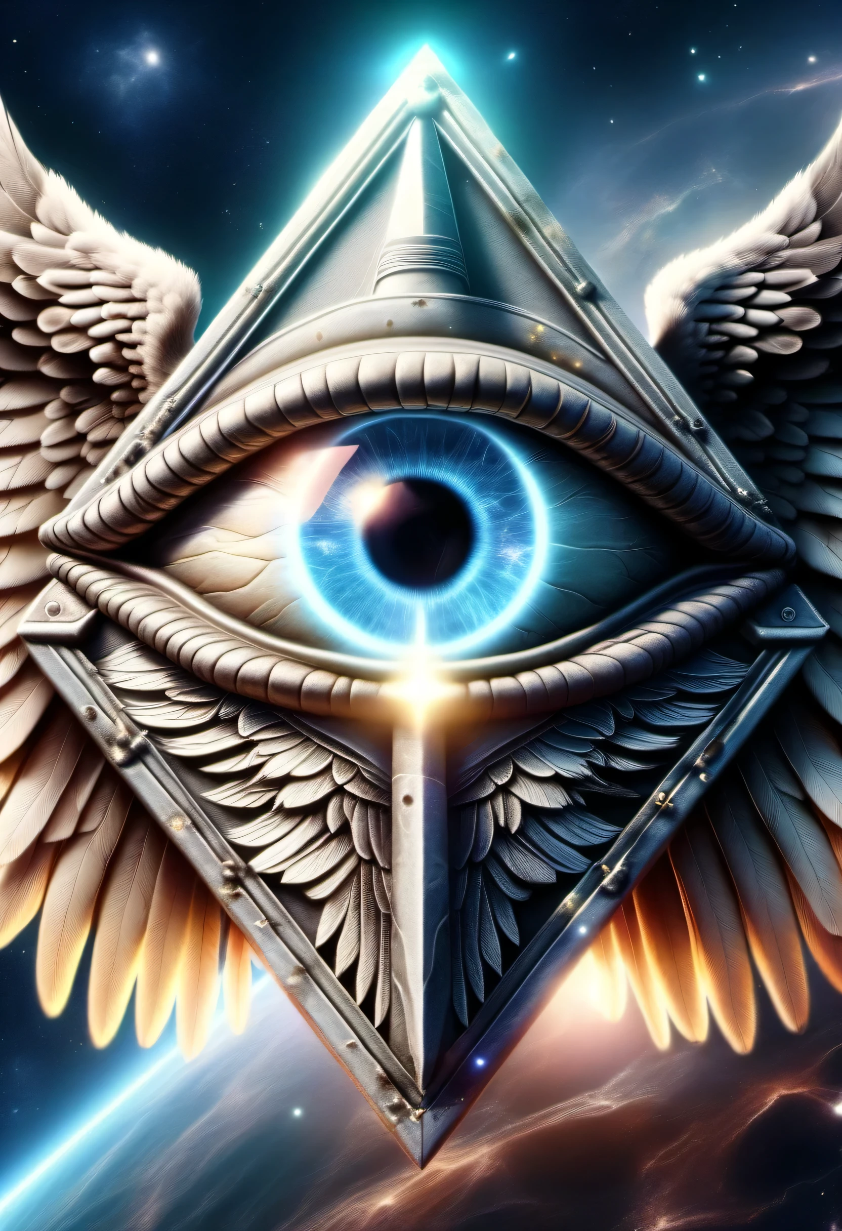 seraphins, a mystical creature with hundreds of eyes and wings with the shape of a piramid, the body is full of eyes, eerie <lora:Seraphins1.0-000038:0.85>